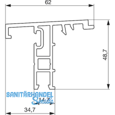 GU Thermostep 204 Wetterprofil 15 P1927, FA 28, L=6700 mm, Alu silber eloxiert GU Thermostep 204 Wetterprofil 15 P1927, FA 28, L=6700 mm, Alu silber eloxiert