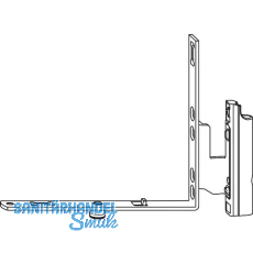 ROTO NX Falzeckband T f�r Rundbogen/Schr�gfenster Holz 12/20-13 silber rechts