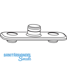 ROTO NT/NX Rahmenteil PVC zu Feststellschere/Drehbegrenzer silber