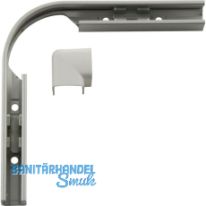 HAUTAU FL190 Eckumlenkung biegbar, 60-135�, Stahl verzinkt/Abdeckkappe wei�