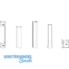 ROTO NX Abdeckkappen-Set Bandseite P PVC R01.2 neusilber