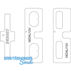 MACO Fr�seinlage f�r Eck-/Scherenlager DT Falzluft 4 mm �berschlag 18 mm 13V