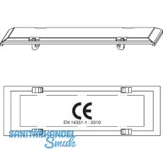 MACO Aufsteckteil f�r Getriebegeh�use CE-EN Aufdruck silber RAL 9022