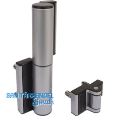 Selbstschließendes Türband Tiger, Aluminium silber eloxiert Selbstschließendes Türband Tiger, Aluminium silber eloxiert