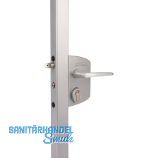 Gittertorschloss-Set LAKQ4040 U2L, PZW, für Vierkantrohr, Aluminium silberfärbig Gittertorschloss-Set LAKQ4040 U2L, PZW, für Vierkantrohr, Aluminium silberfärbig