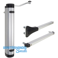 Türschließer Verticlose-2, für 90° und 180° Öffnung, Aluminium silberfärbig Türschließer Verticlose-2, für 90° und 180° Öffnung, Aluminium silberfärbig