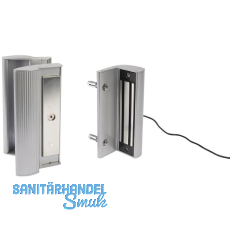 Aufbau-Magnetschloss MAG m. integriertem Drücker,300 kg Anziehkraft,Alu silber Aufbau-Magnetschloss MAG m. integriertem Drücker,300 kg Anziehkraft,Alu silber