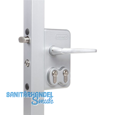 Gittertorschloss LDKZ6060 D1L, 2 PZW, f�r 60 mm Vierkantrohr, Alu RAL 7016