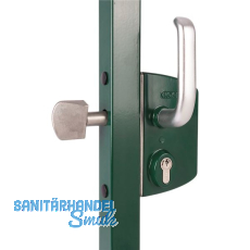 Schiebetorschloss LSKZ4040U2L, f�r 40 mm Vierkantrohr, Aluminium RAL 7016