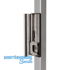 Schließblech m. Sicherheitsanschlag SHKLQF2 für Vierkantrohr,verstellbar,RAL9005 Schließblech m. Sicherheitsanschlag SHKLQF2 für Vierkantrohr,verstellbar,RAL9005