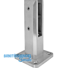 ECONOMY Bodenanker / Halter für Glas 12 - 17,52 mm, Edelstahl 2205 ECONOMY Bodenanker / Halter für Glas 12 - 17,52 mm, Edelstahl 2205