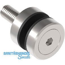 Glaspunkthalter für 8 - 18 mm Glas, sichtbar geschraubt, ø 30 mm, Edelstahl V2A Glaspunkthalter für 8 - 18 mm Glas, sichtbar geschraubt, ø 30 mm, Edelstahl V2A