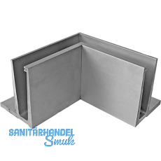 ECONOMY Innenecke f�r Bodenprofil F-Form 0006, aufgesetzte Montage, silber