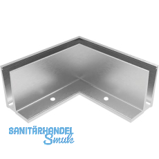 ECONOMY Au�enecke f�r Bodenprofil F-Form 0006, aufgesetzte Montage, silber