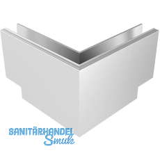 ECONOMY Au�enecke f�r Bodenprofil h-Form 0011,vorgesetzte Montage, silber