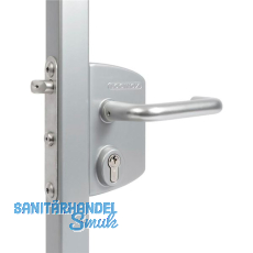 Panikschloss LPKQ4040U2L EN179 f�r Gittertore ,Vierkantrohr 40-60mm,silberf�rbig