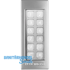 Codetastatur Slimstone 2 mit LED-Beleuchtung, 2 Relais, Aluminium silberfärbig Codetastatur Slimstone 2 mit LED-Beleuchtung, 2 Relais, Aluminium silberfärbig