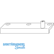 MACO RUSTICO Schlie�zapfenplatte R2 einzeln Abstand 17 mm schwarz links