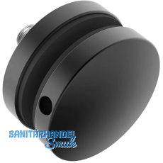 Glaspunkthalter für 8 - 17,52 mm, ø 50 mm, Edelstahl schwarz matt RAL9005 Glaspunkthalter für 8 - 17,52 mm, ø 50 mm, Edelstahl schwarz matt RAL9005