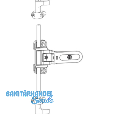 MACO RUSTICO Stangen-Ladenschnappverschluss ohne Schlie�zapfenplatten, schwarz