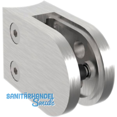 ECONOMY Glasklemmbeschlag für Rundrohr 42,4mm, rund, Edelstahl geschliffen V2A ECONOMY Glasklemmbeschlag für Rundrohr 42,4mm, rund, Edelstahl geschliffen V2A