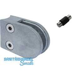 ECONOMY Glasklemmbeschlag Mod. 22 für Rundrohr 42,4 mm, rund 63 x 45 x 28mm,Zink ECONOMY Glasklemmbeschlag Mod. 22 für Rundrohr 42,4 mm, rund 63 x 45 x 28mm,Zink