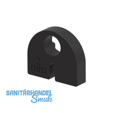 ECONOMY Einlage zu Glasklemmbeschlag Modell 20 f�r 2 mm Blechplatte, Gummi