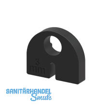 ECONOMY Einlage zu Glasklemmbeschlag Modell 20 für 3 mm Blechplatte, Gummi ECONOMY Einlage zu Glasklemmbeschlag Modell 20 für 3 mm Blechplatte, Gummi