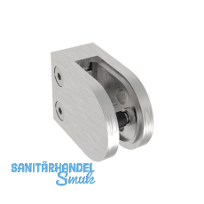 ECONOMY Glasklemmbeschlag f. Vierkantrohr, rund, Edelstahl V2A ECONOMY Glasklemmbeschlag f. Vierkantrohr, rund, Edelstahl V2A