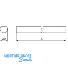 MACO RUSTICO Drehstange abgeflacht D-9 mm, L=2600 mm, schwarz (94134) MACO RUSTICO Drehstange abgeflacht D-9 mm, L=2600 mm, schwarz (94134)