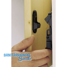 MACO RUSTICO Türladenhalter für Mauermontage, Mauerabstand 35 mm, schwarz MACO RUSTICO Türladenhalter für Mauermontage, Mauerabstand 35 mm, schwarz