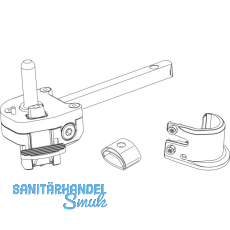 MACO RUSTICO Ladenrasthalter BLR, gerader Kloben, Gr. L 90 , links, schwarz