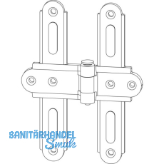MACO RUSTICO Ladenmittelkreuzband, Versatz 0-25mm, Abstand 13mm, schwarz MACO RUSTICO Ladenmittelkreuzband, Versatz 0-25mm, Abstand 13mm, schwarz