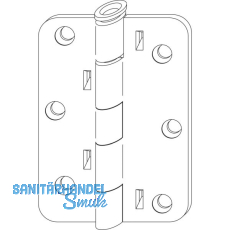 MACO RUSTICO Ladenmittelband gerade, Versatz 0 mm, für Faltläden, schwarz MACO RUSTICO Ladenmittelband gerade, Versatz 0 mm, für Faltläden, schwarz