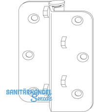 MACO RUSTICO Ladenmittelband gekr�pft, Versatz 25 mm, f�r Faltl�den, schwarz