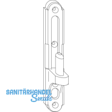 MACO RUSTICO Ladenplattenkloben MV fl�chenb�ndig/gerade, B=25mm, schwarz (14076)