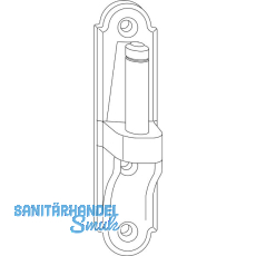MACO RUSTICO Ladenplattenkloben BLR fix, B=25 mm, Klobenabstand 20 mm, schwarz MACO RUSTICO Ladenplattenkloben BLR fix, B=25 mm, Klobenabstand 20 mm, schwarz
