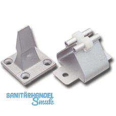 T�rhalter 1064 mit Federhalter, Wandabstand 48 mm, Aluminium silber eloxiert