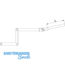 MACO RUSTICO Bedienungskurbel BLR mit Kreuzgelenk, L=160 mm, schwarz (23688)