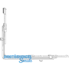 MACO MM Eckumlenkung variabel 2 iS waagrecht verl�ngerbar silber (222207)