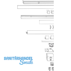 ROTO Patio Alversa Schienen-Set Halteschiene 13 mm natursilber FFB 1451-1650 mm ROTO Patio Alversa Schienen-Set Halteschiene 13 mm natursilber FFB 1451-1650 mm