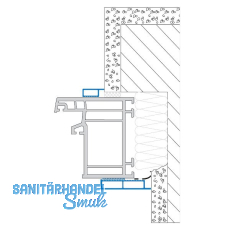 Deckleiste mit Fahne, 50 x 7, selbstklebend, oregon