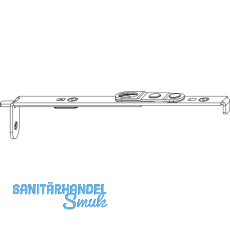 MACO Kantriegel flach unten/oben, für Beschlagsnut, L=180 mm, silber MACO Kantriegel flach unten/oben, für Beschlagsnut, L=180 mm, silber