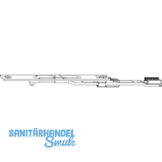 MACO MM Stulpverl�ngerung verl�ngerbar ohne Zapfen L=140 mm silber (206630)