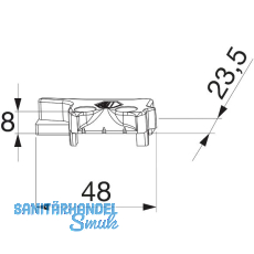 MACO MM Hebeteil PVC 12/20-13, KBE/K�MMERLING/TROCAL, rechts, silber (359294)