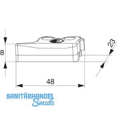MACO MM Hebeteil PVC 12/20-13, ALUPLAST, links, silber (356324)