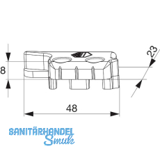 MACO MM Hebeteil PVC 12/20-13, TROCAL Confort/Innonova, rechts, silber (356296)