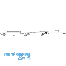 MACO Auffangsicherung unten f�r Holz/PVC, ab FFH 1850 mm, silber (209774)