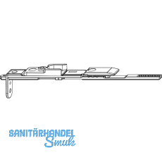 MACO MM Endverschluss Stulpfl�gelgetriebe Euronut oben mit Schlie�teil