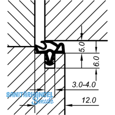 Innentürdichtung EV 5990, Kunststoff braun Innentürdichtung EV 5990, Kunststoff braun